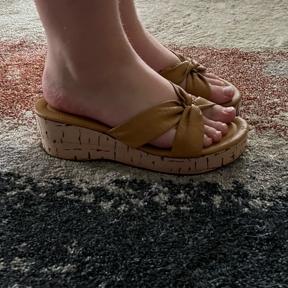 Vintage Island Slipper Wedge Sandals Shoes Made in Hawaii No Size but Approx 8 - Picture 12 of 16